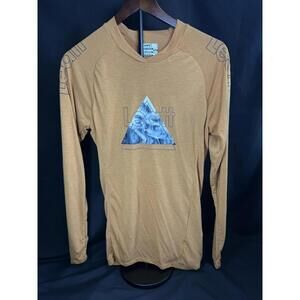 Leatt Shirt Mens Small Brown Suede Jersey MTB Gravity 2.0 Long Sleeve Cycling